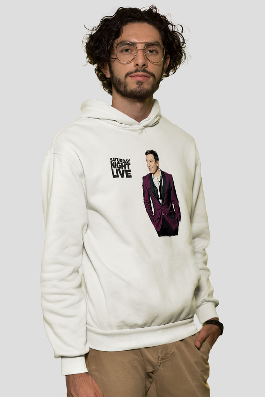 Saturday Night Live Beyaz Unisex Hoodie