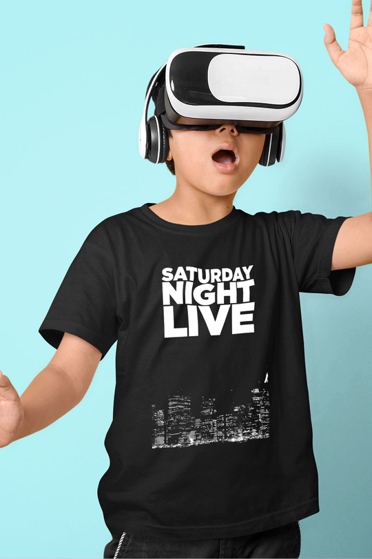 Saturday Night Live Siyah Unisex Çocuk Tişört
