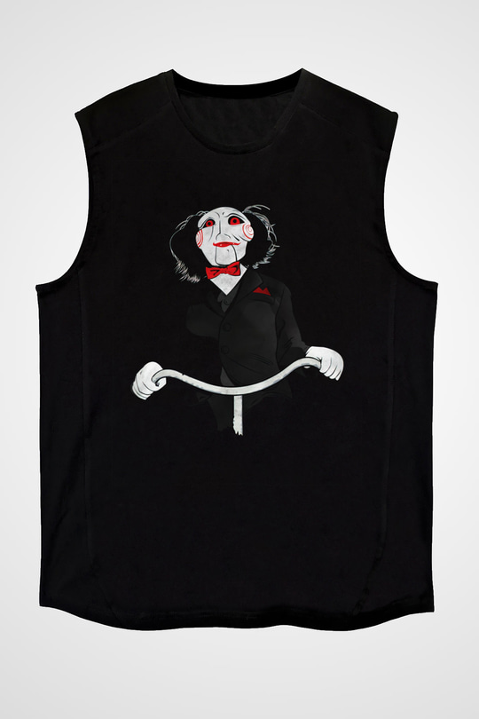 Saw Siyah Unisex Kolsuz Tişört