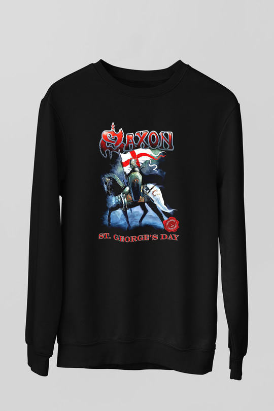 Saxon Siyah Unisex Sweatshirt