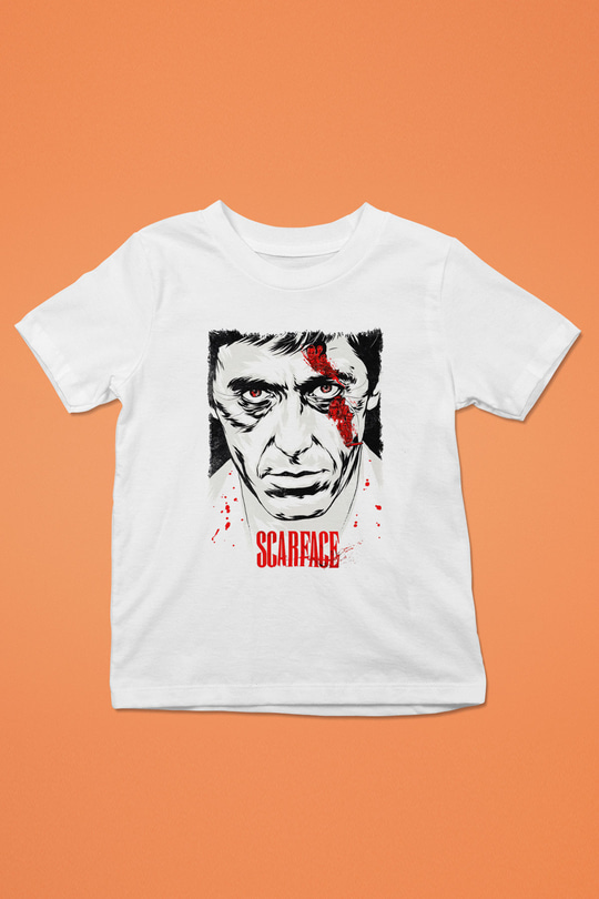 Scarface Beyaz Unisex Çocuk Tişört