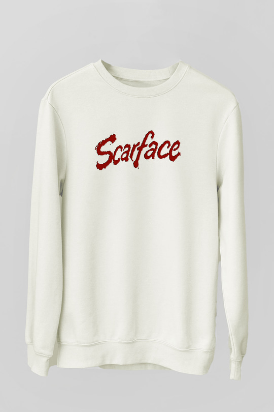 Scarface Beyaz Unisex Sweatshirt