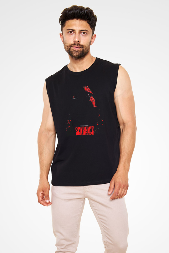 Scarface Siyah Unisex Kolsuz Tişört