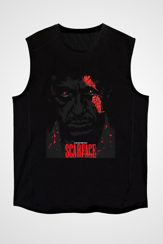 Scarface Siyah Unisex Kolsuz Tişört