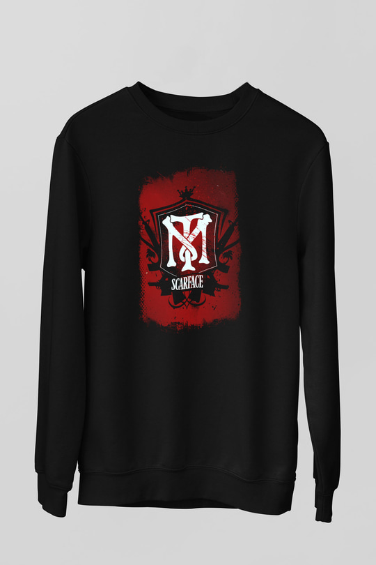 Scarface Siyah Unisex Sweatshirt