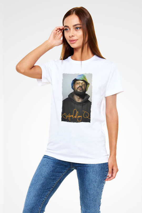 Schoolboy Q Beyaz Unisex Tişört T-Shirt - TişörtFabrikası