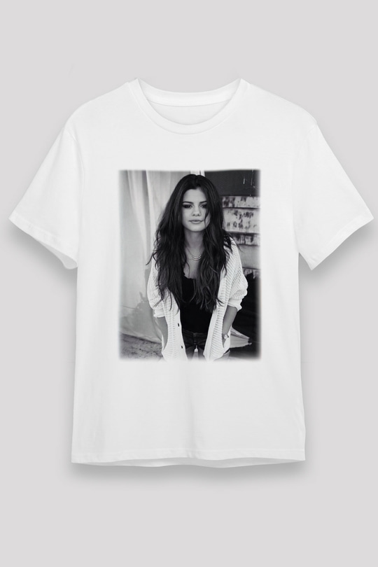 Selena Gomez Beyaz Unisex Tişört T-Shirt - TişörtFabrikası