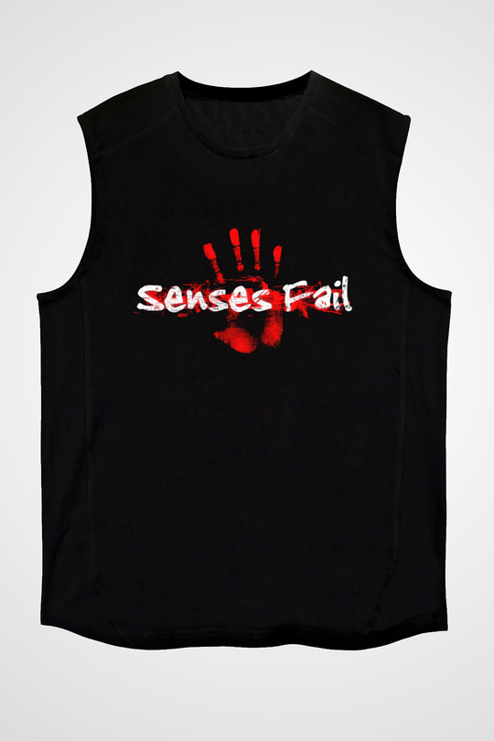 Senses Fail Siyah Unisex Kolsuz Tişört