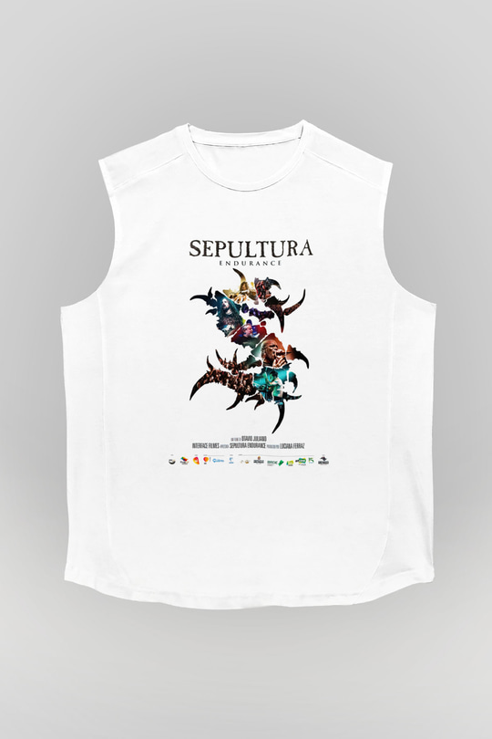 Sepultura Beyaz Unisex Kolsuz Tişört