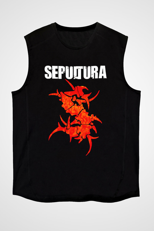 Sepultura Siyah Unisex Kolsuz Tişört