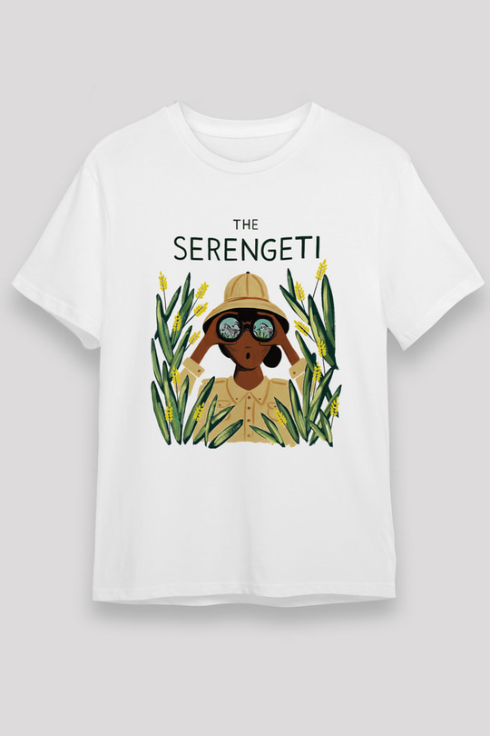 Serengeti Milli Park Beyaz Unisex Tişört T-Shirt - TişörtFabrikası