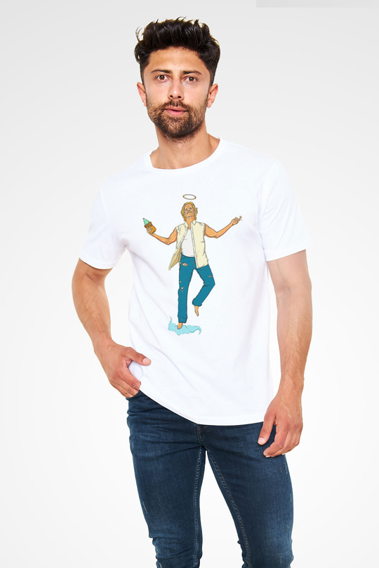 Shameless Unisex Baskılı Beyaz Tişört - Tshirt