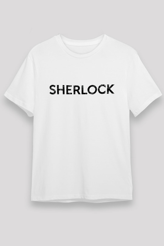 Sherlock Beyaz Unisex Tişört T-Shirt