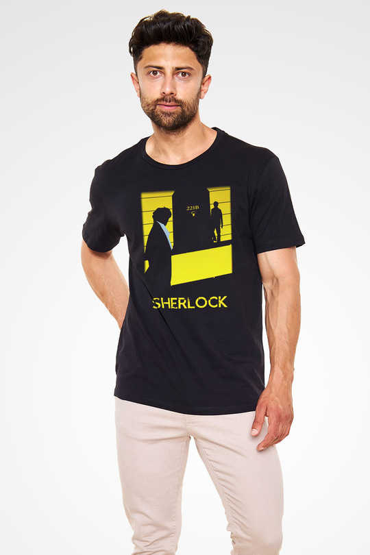 Sherlock Siyah Unisex Tişört T-Shirt