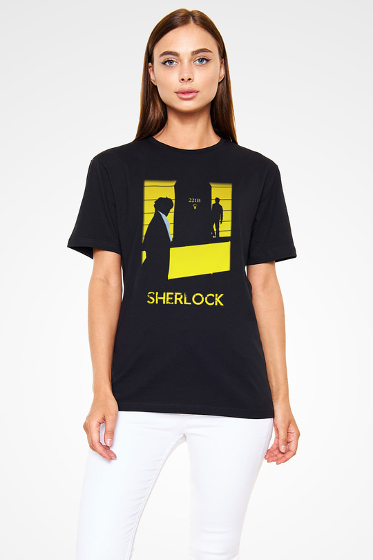 Sherlock Siyah Unisex Tişört T-Shirt