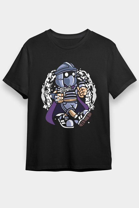 Shredder Bastard Baskılı Siyah Unisex Tshirt