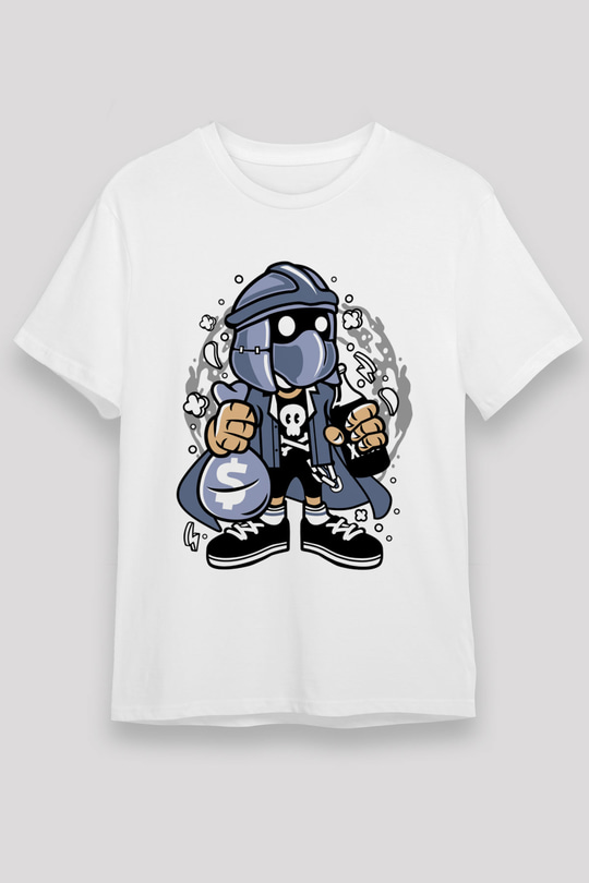 Shredder Street Bastard Baskılı Beyaz Unisex Tshirt