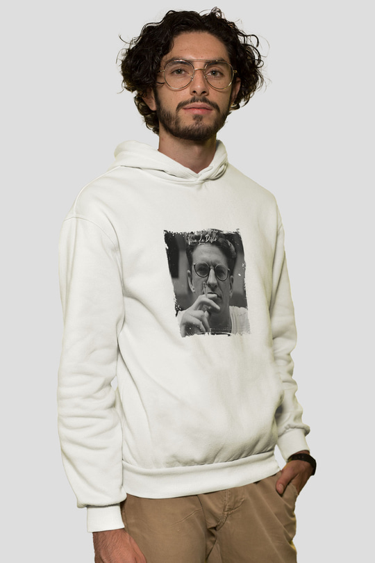 SkreamBaskılı Beyaz Hoodie