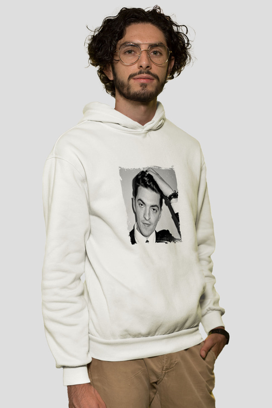 SkreamBaskılı Beyaz Hoodie