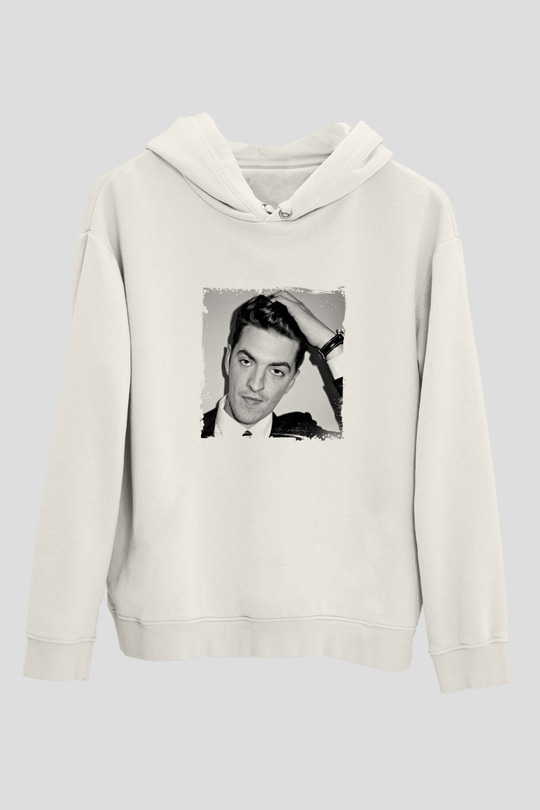 SkreamBaskılı Beyaz Hoodie