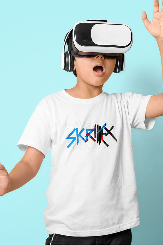 Skrillex Beyaz Unisex Çocuk Tişört