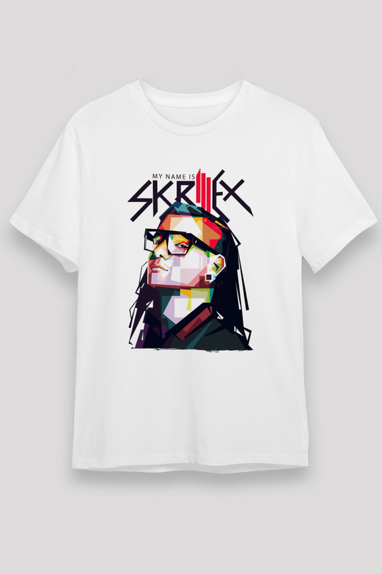 Skrillex Beyaz Unisex Tişört T-Shirt - TişörtFabrikası