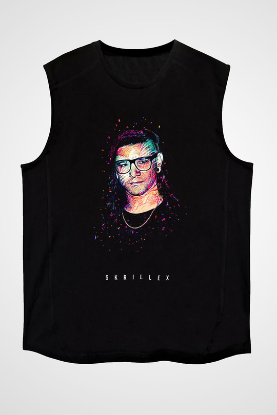 Skrillex Siyah Unisex Kolsuz Tişört