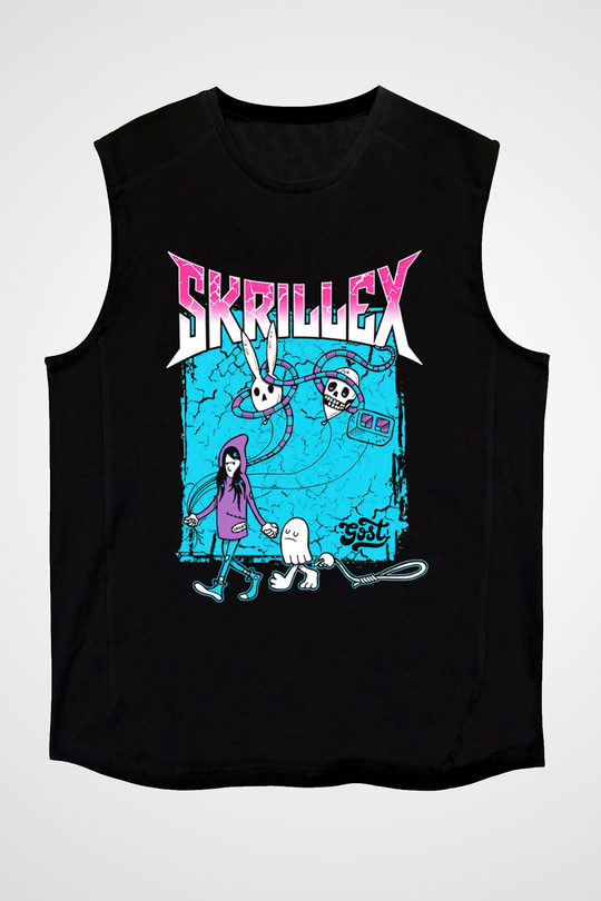 Skrillex Siyah Unisex Kolsuz Tişört