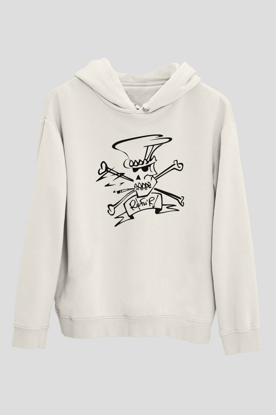Slash Beyaz Unisex Hoodie