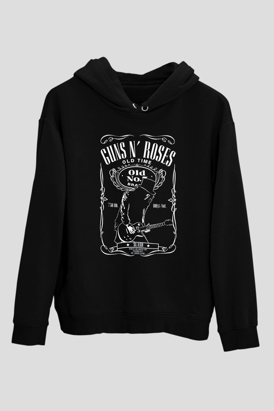 Slash Siyah Unisex Kapşonlu Sweatshirt