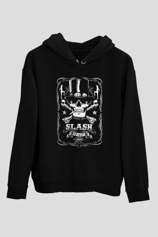 Slash Siyah Unisex Kapşonlu Sweatshirt