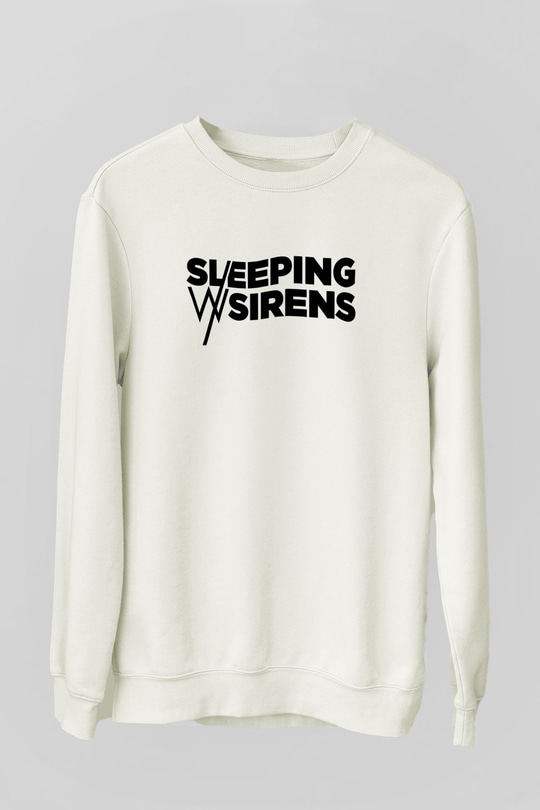 Sleeping with Sirens Beyaz Unisex Sweatshirt