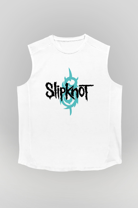 Slipknot Beyaz Unisex Kolsuz Tişört
