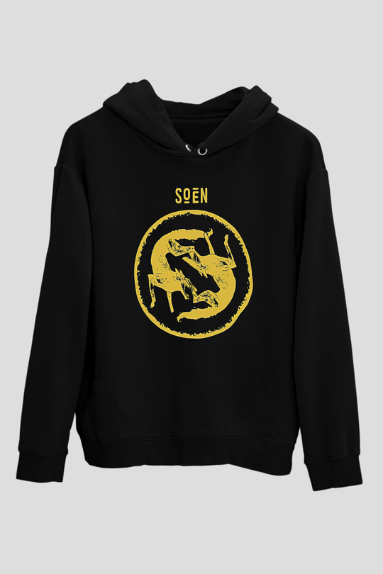 Slowdive Baskılı Unisex Siyah Kapüşonlu Sweatshirt