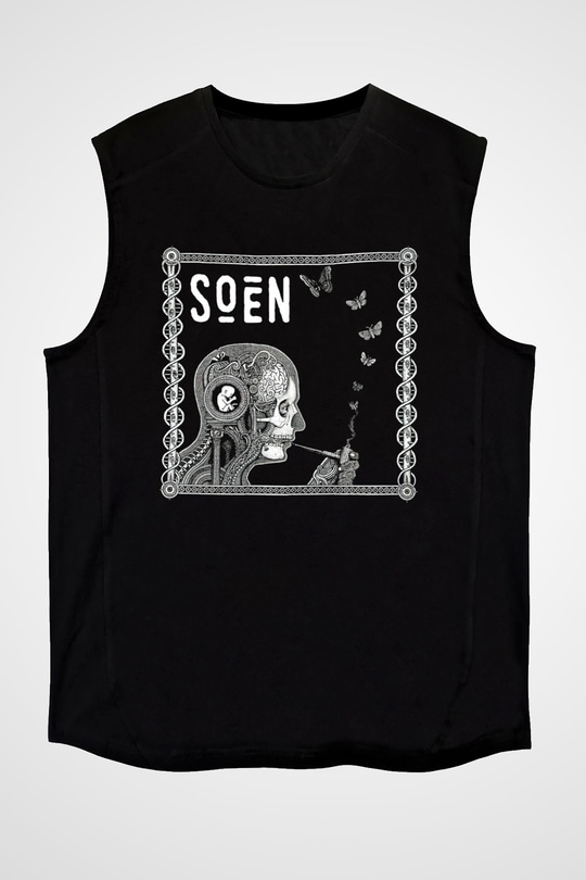 Slowdive Baskılı Unisex Siyah Kolsuz Tişört - Tshirt