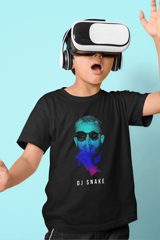 Snake Siyah Unisex Çocuk Tişört