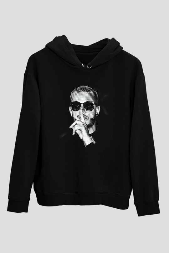 Snake Siyah Unisex Kapüşonlu Sweatshirt