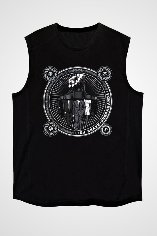 Snake Siyah Unisex Kolsuz Tişört
