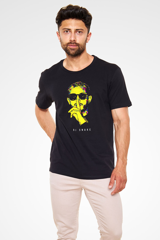 Snake Siyah Unisex Tişört T-Shirt - TişörtFabrikası