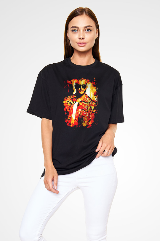 Snake Siyah Oversize Tişört Oversize T-shirt - TişörtFabrikası