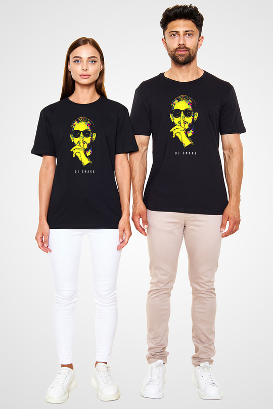 Snake Siyah Unisex Tişört T-Shirt - TişörtFabrikası