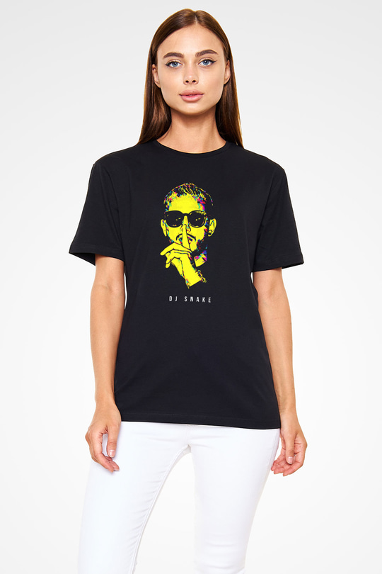 Snake Siyah Unisex Tişört T-Shirt - TişörtFabrikası