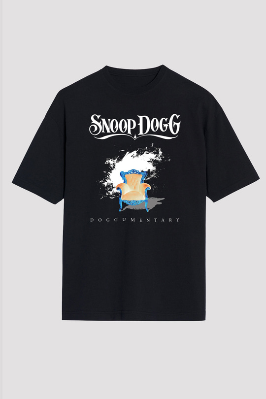 Snoop Dogg Siyah Unisex Oversize Tişört T-Shirt