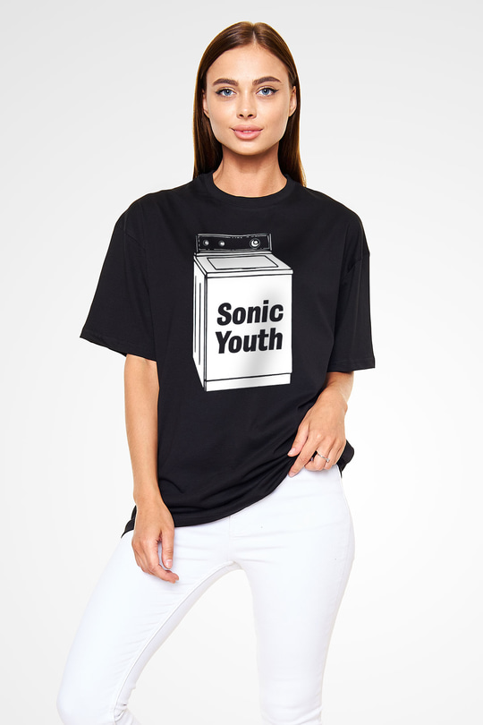 Sonic Youth Siyah Unisex Oversize Tişört T-Shirt