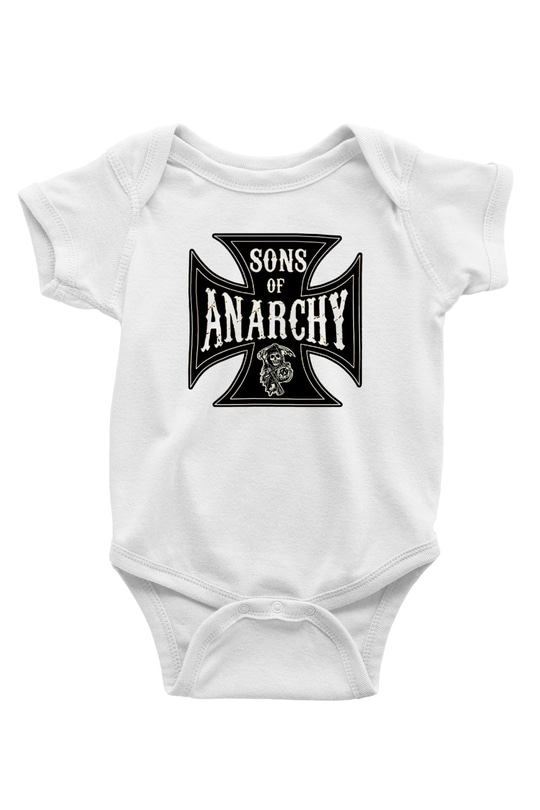 Sons of Anarchy Baskılı Beyaz Unisex Bebek Body - Zıbın