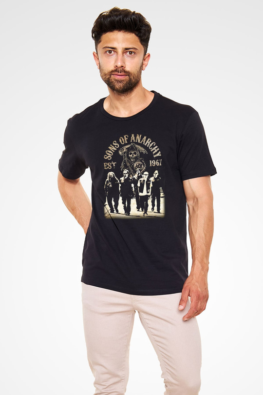 Sons of Anarchy Siyah Unisex Tişört T-Shirt
