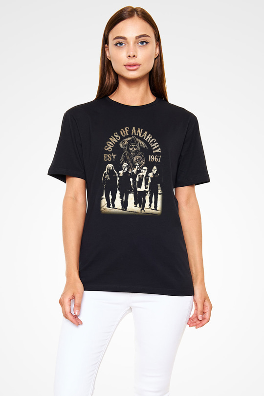 Sons of Anarchy Siyah Unisex Tişört T-Shirt