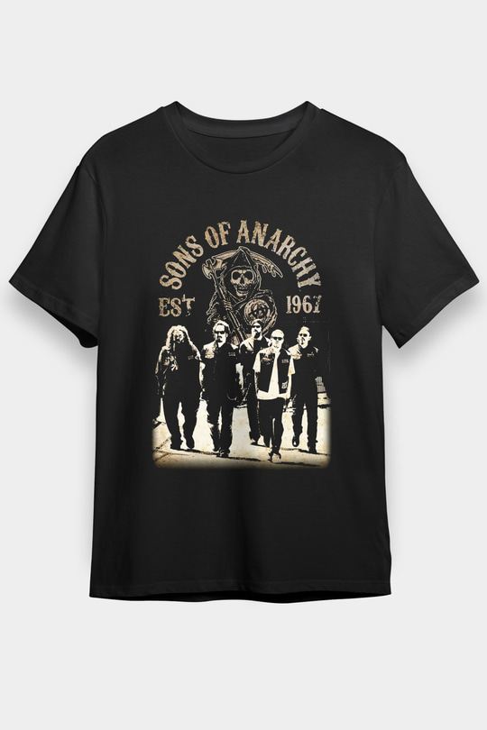 Sons of Anarchy Siyah Unisex Tişört T-Shirt