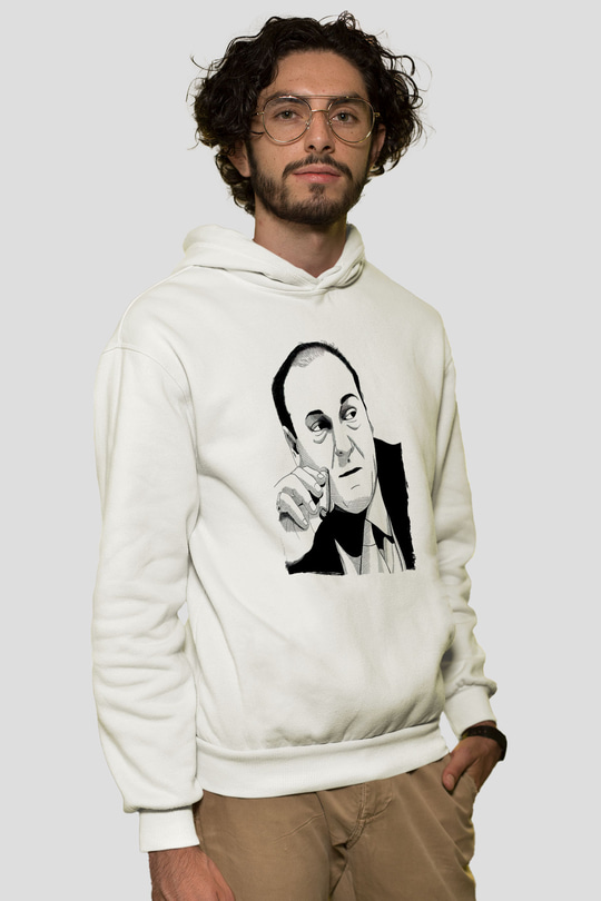 Sopranos Baskılı Beyaz Unisex Hoodie