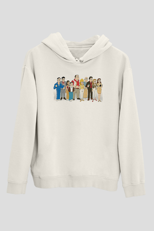 Sopranos Baskılı Beyaz Unisex Hoodie